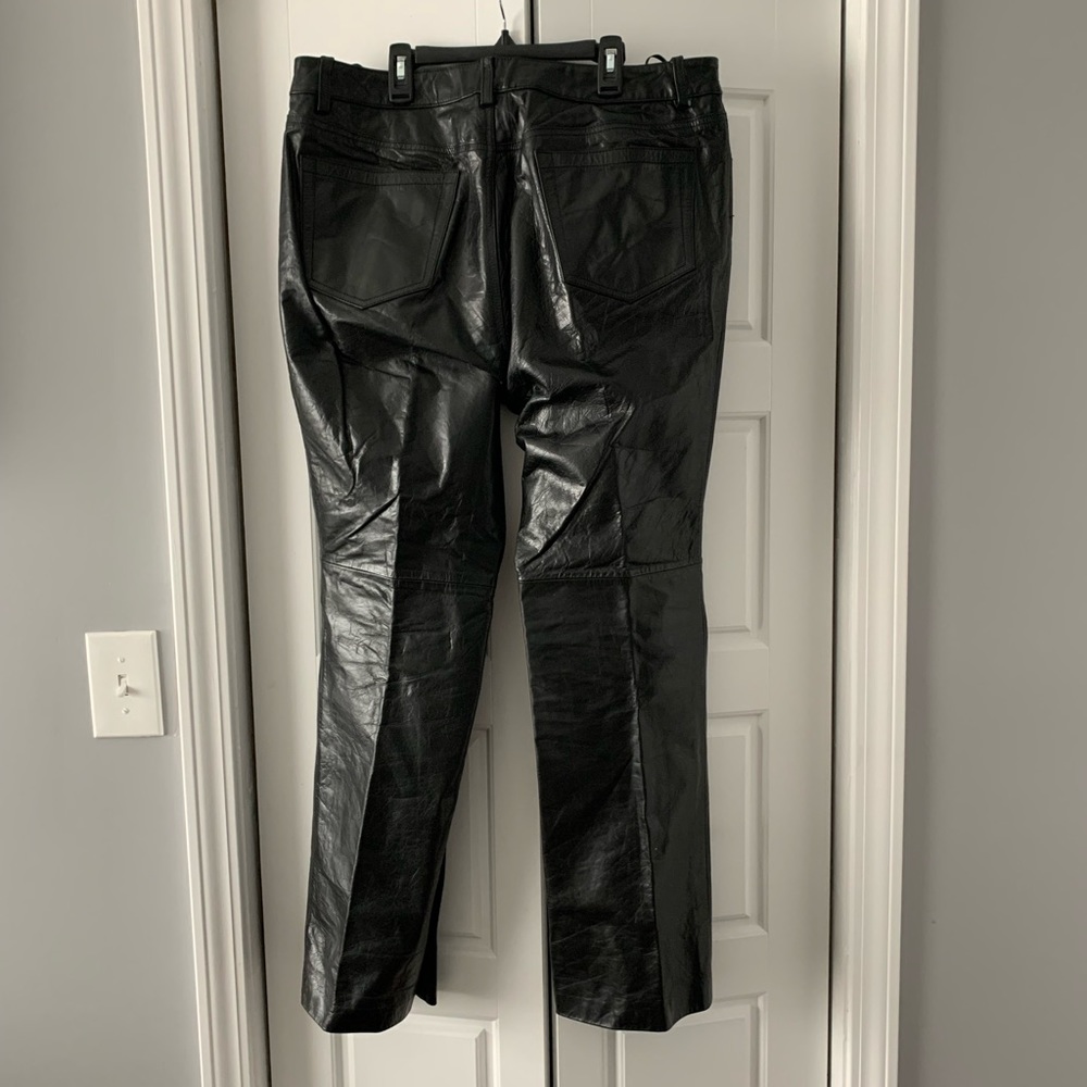 Women leather pants.